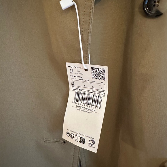 Mango Double-Button Water Repellant Trench (NWT) - Picture 2 of 3